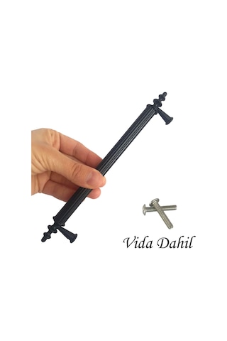 20 Adet Erciyes Kulp Siyah 160 Mm Kulp Mobilya Mutfak Dolabı Çekmece Dolap Kapak Kulpu Kulbu Metal Kulpları