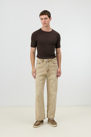 Antioch Relax Fit Erkek Jean Bej
