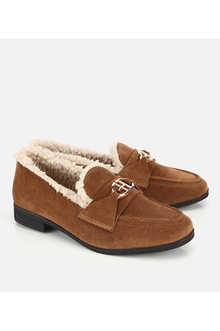 Hotiç Kadın Süet Deri Taba İçi Kürklü Klasik Loafer 01ayh318300a410 01ayh318300a410 Taba