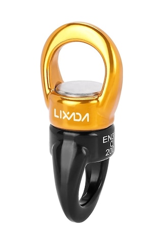 Novahub Lixada Swing Swivel 30kn Güvenli Dönme Aygıtı, Swing Spinner Karabina Döner Tırmanma İpi Dönme Cihazı Web Ağaç Salıncağı Kurma Hamak İçin Altın, Swing Spinner Karabina, Altın
