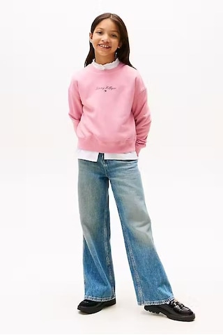 Kız Çocuk Regular Kalıp Nakış Logolu Sweatshirt - Pembe Mystic Pink