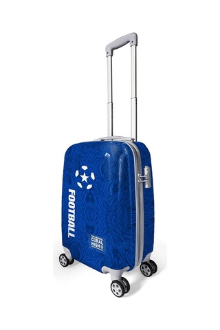 Coral High Lacivert Saks Futbol Desenli Pc Kabin Boy Valiz 50cm 16561 Mavi - Lacivert