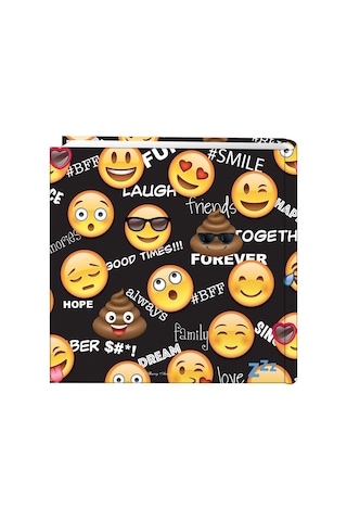 Ev-246emj Emoji 200 Pkt 4x6 Fotoğraf Albümü Fotoğraf Albümü, Kağıt, Siyah, Cep