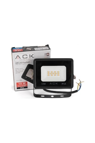 Ack - 10w Tablet Led Projektör İp65 Suya Dayanıklı 6500k 1150lmn Beyaz Işık At62-01032