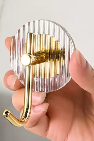 3 Adet Gold Duvar Askısı - Güçlü Yapışkanlı Vida Gerektirmez Gold