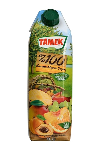 Tamek %100 Karışık Meyve Suyu 1 Lt X 6 Adet