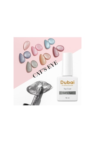 Dubai Professional Cat S Eye Silver Magnetic Top Coat 15 Ml Gri Diğer