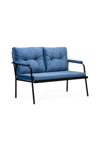 Riva 2+1+1+s Bahçe,cafe&balkon Masalı Oturma Grubu/koltuk Takımı/bahçe Masa Takımı - Mavi Krem