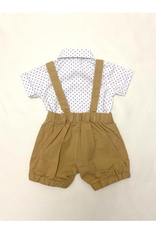 Minaz Baby Papyonlu Üçlü Takım Toprak