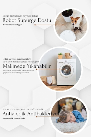 West Home Makinede Yıkanabilir Kaymaz Taban Leke Tutmaz Bej Mutfak Halısı Mutfak Yolluk Ve Balkon Halısı Wh 599 Beigem