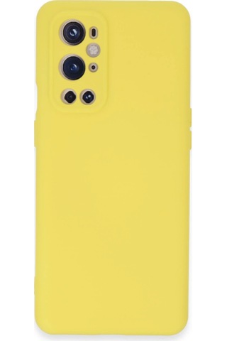 Newface - 676 - One Plus 9 Pro Kılıf Nano İçi Kadife Silikon - Csmo-tex - - Sarı