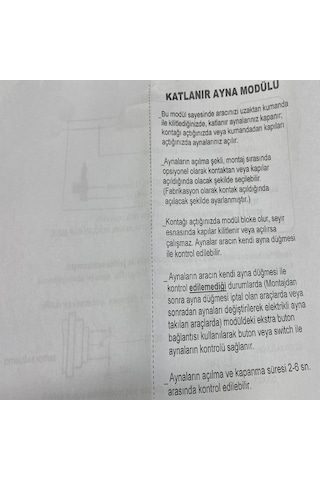 Arsvision Otomatik Katlanır Ayna Modülü