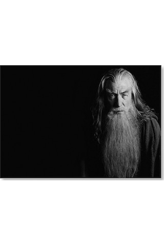 Cakasepetim Yüzüklerin Efendisi Gandalf Karanlık Arka Plan Ahşap Mdf Tablo