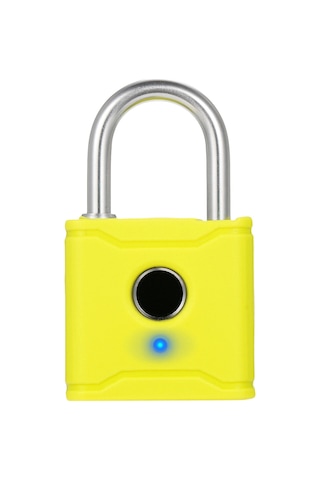 Hallow T1004d Akıllı Bt Parmak İzi Asma Kilit Şarj Edilebilir Sarı