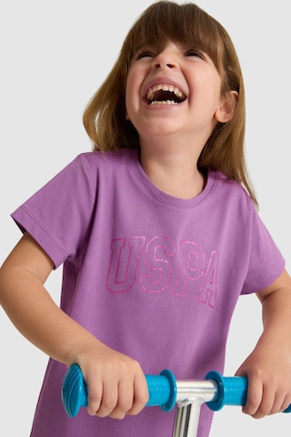 U.s. Polo Assn. Kız Çocuk Menekşe Tişört Basic 50325631-vr037 Menekse