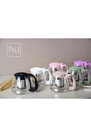 Elysian 700ml Transparent Tea Infuser Colorful Filter Collection Çok Renkli
