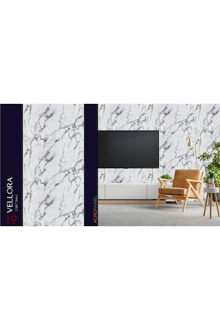 Mermer Görünümlü Pvc Duvar Paneli 120 X 244 Cm Vellora