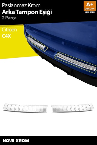 Citroen C4x Krom Arka Tampon Eşiği 2 Prç. 2022 Üzeri