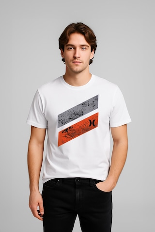 Erkek %100 Pamuk Bisiklet Yaka Baskılı T-shirt Çok Renkli