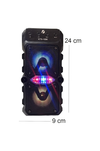 KTS-1096 Büyük Boy Çift Çıkışlı Ses Bombası Bluetooth Hoparlör