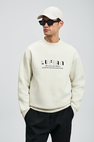 Lufian Erkek Sweat 112030178 Kırık Beyaz Kırık Beyaz