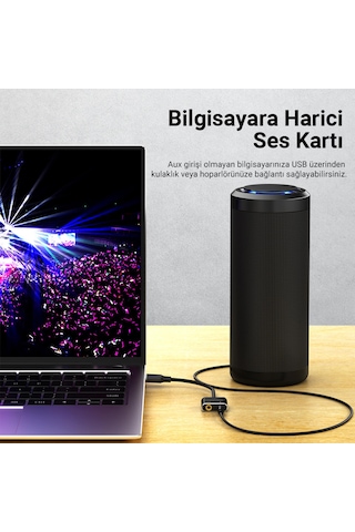 Veggieg V-K103 Usb 3.5 MM Kulaklık ve Mikrofon Girişli Ses Kartı