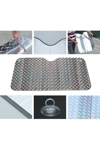 Ximistore9 Araba Güneş Engelleyici Paneli, Isı Yalıtımı Ve Güneş Koruma, 140x70 Cm Sedan İçin 2 Adet R-3921 Diğer