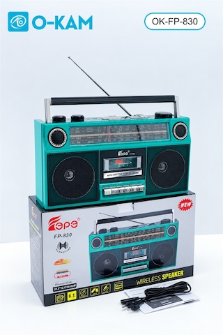 O-kam Fp-830 Bluetooth Kasetçalarlı Dört Bant Retro Radyo