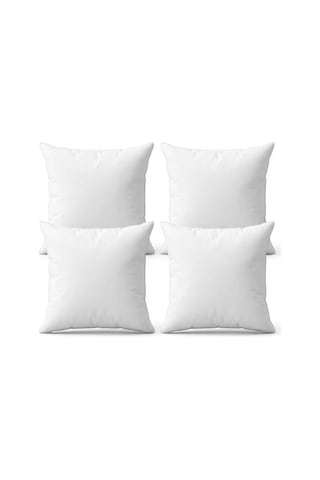 4 Lü Beyaz Kare Kırlent İç Dolgu Yastık Seti 45 x 45