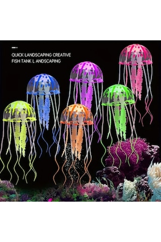 Youmex Mavi Küçük Simülasyon Deniz Ateşi Akvaryum Dekorasyonu - Canlı Hareketli Balık Tankı Ornamente