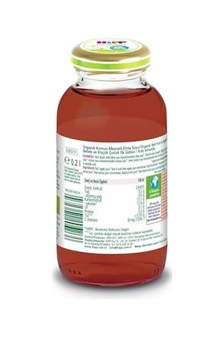 Organik Kırmızı Meyveli Elma Suyu 200 Ml