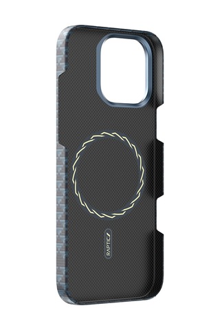 Apple Uyumlu iPhone 16 Pro Kılıf M-safe Şarj Özellikli Raptic Aramid Skin Origin Serisi Kapak Lacivert
