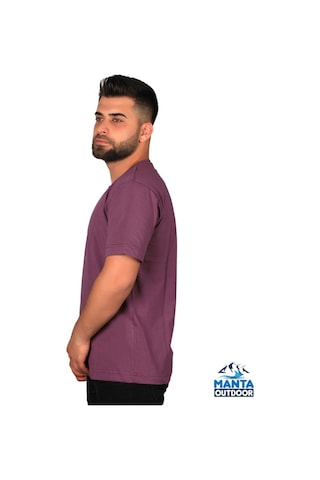 Manta MNT 2307-1 Kuru Kafa Baskılı Erkek T-Shirt Bordo