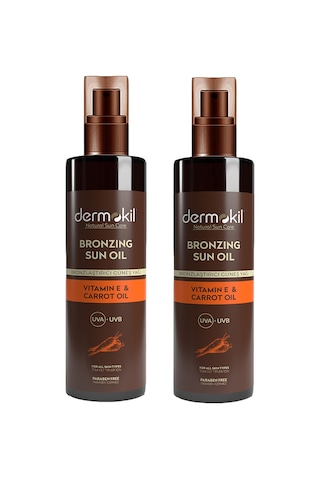 Dermokil Vitamin E & Carrot Oil Bronzlaştırıcı Güneş Yağı 2 x 200 ML