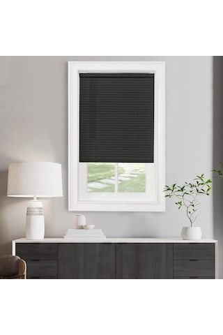 Işık Filtreleme Mini Stor Perde - 92 Cm Genişlik 100 Cm Uzunluk 2 54 Cm Çıta Boyutu - Siyah - Akülü Gıı Morning Çok Renkli