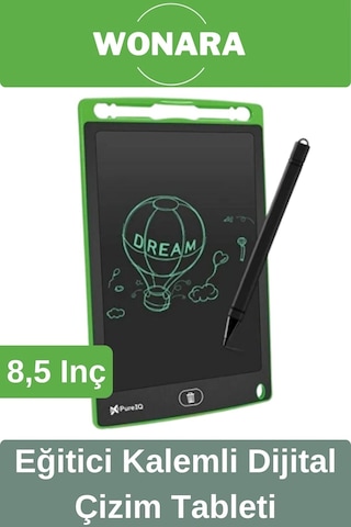 Deluxe Elektronik Grafik Yazma Tahtası Kalemli Silinebilir Not Çizim Panosu Eğitici Tablet 8,5 Inç Diğer