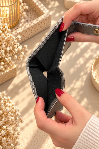 Elpida Bags Kadın Parıltılı Çok Bölmeli Çıtçıtlı Kartlık & Cüzdan