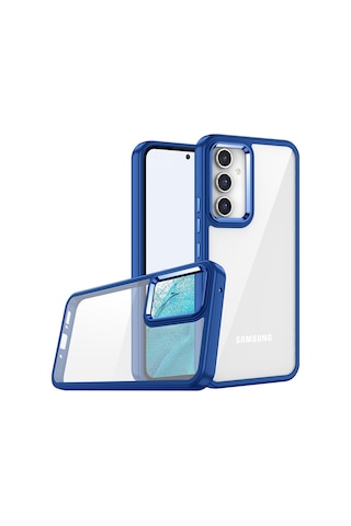 Samsung Uyumlu Galaxy A14 Kılıf Zore Flora Kapak Lacivert
