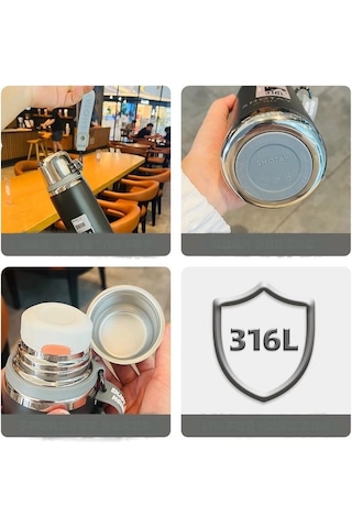 Shotay Premium Termos 750ml Siyah