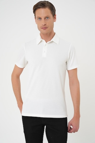 Efor Comfort Fit Polo Yaka Viskon Karışımlı Casual Beyaz Tişört Ts 901 Beyaz