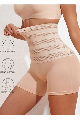 Merry See Karın Ve Göbek Sıkılaştırıcı Basen Dikleştiricili İnceltici Toparlayıcı Korse Şort Ten