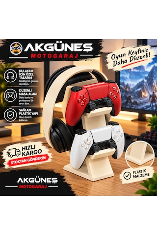Ps 2 Gamepad Ve Kulaklık Standı 2'li Kol Tutucu Gaming Stand Plastik 1 Adet