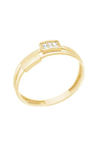 Diamond Line - Gülaylar - Sarı Altın 14 Ayar Trend Yüzük (528823520)