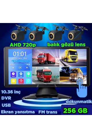 Dokunmatik Video Müzik Dvr Ekran 4 Ad 720p Ahd 170'' Kamera