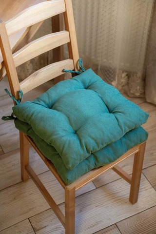 Slavıca Sandalyeye Takılan Bağcıklı Kare Yastık 40x40cm 363124944 Yeşil