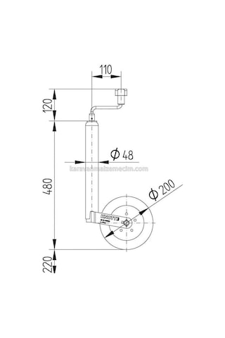 Knott Destek Tekeri Pilot Teker 150 Kg 48mm-89
