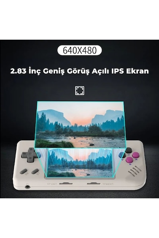 Rg28xx Gri Retro El Oyun Konsolu 32 Gb - 2.83 İnç Oca Ips Ekran H700 İşlemci Hdmı Çıkışlı 3100 Mah Batarya Psp, Ps1, Dc Destekli