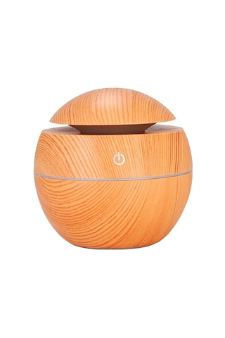 Geeksen Masaüstü Ahşap Desenli Mini Ultrasonik Nemlendirici Aromaterapi Ve Renkli Led Gece Lambası Usb İle Çalışır