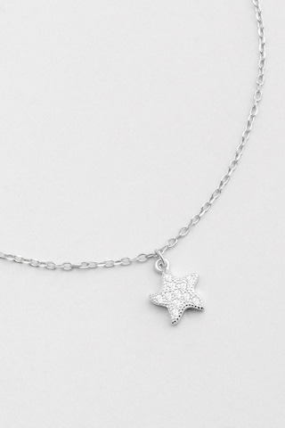 Deniz Yıldızı 18 Ayar Beyaz Altın Kaplama 24 Cm Gümüş Hal Hal Beyaz