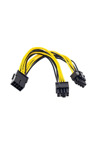 8 Pin Pcie Erkek To 6+2 Pci-E Gpu Y Dişi Çoklayıcı Power Kablo